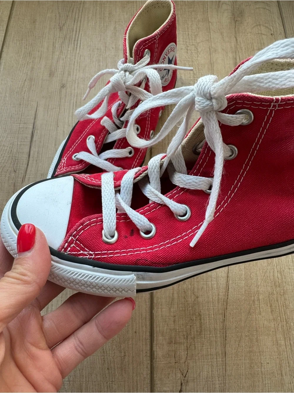 Kids Converse Red High Top Sneakers